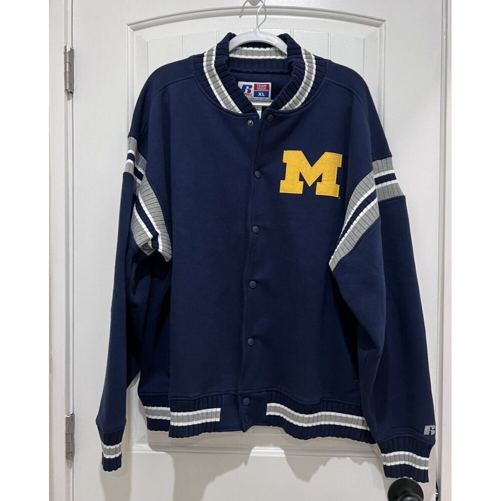 University of Michigan Wolverines Russell Team Issue Varsity Jacket Sz XL